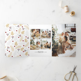 Alles Gute zum Fotocollage Weihnachtskarte Dreifach Gefaltete Einladung