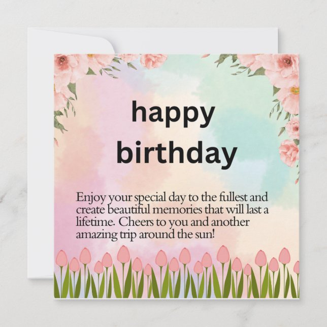 Alles Gute zum Geburtstag (Vorderseite)