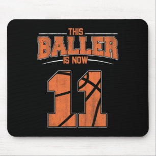 Alles Gute zum Geburtstag 11. 11. Jahr Basketball  Mousepad