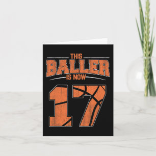 Alles Gute zum Geburtstag 17 Jahre alt Basketball  Karte