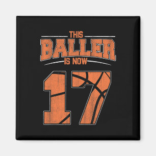 Alles Gute zum Geburtstag 17 Jahre alt Basketball Magnet