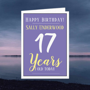 Alles Gute zum Geburtstag 17 Jahre alt Karte