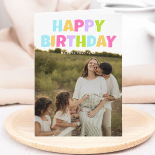 Alles Gute zum Geburtstag 3 Foto gefaltete Grußkar Karte