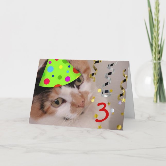 Alles Gute zum Geburtstag 3 Jahre alt Karte (Vorderseite)