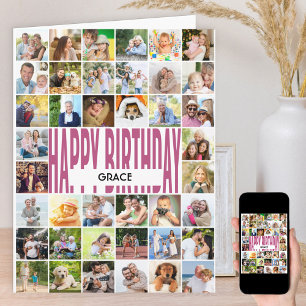 Alles Gute zum Geburtstag 40 Foto-Collage personal Karte