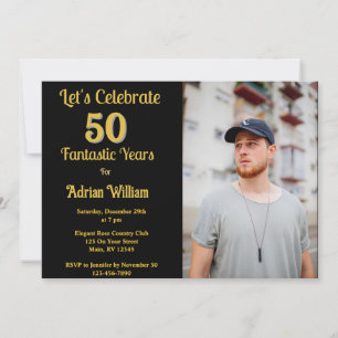 Alles Gute zum Geburtstag 50 Jahre Foto 50 Party Einladung