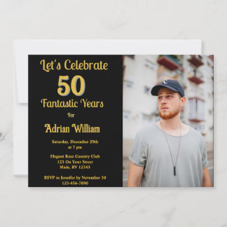 Alles Gute zum Geburtstag 50 Jahre Foto 50 Party Einladung