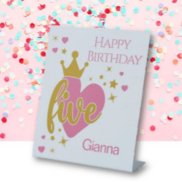 Alles Gute zum Geburtstag #5 Party Podest Schild