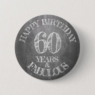 Alles Gute zum Geburtstag - 60 Jahre & Fabelhaft i Button