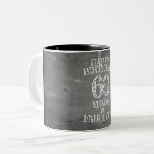 Alles Gute zum Geburtstag - 60 Jahre & Fabelhaft i Zweifarbige Tasse