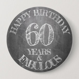 Alles Gute zum Geburtstag - 60 Jahre & Fabulous in Button