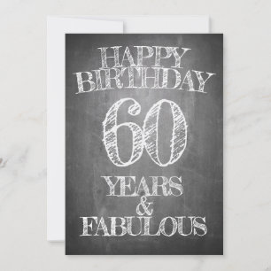 Alles Gute zum Geburtstag - 60 Jahre & Fabulous in Einladung
