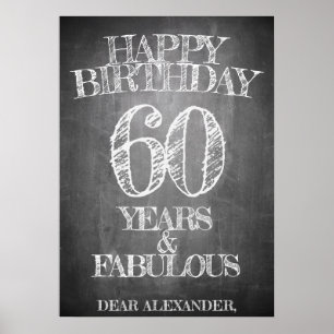 Alles Gute zum Geburtstag - 60 Jahre & Fabulous in Poster