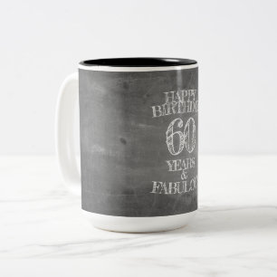 Alles Gute zum Geburtstag - 60 Jahre & Fabulous in Zweifarbige Tasse