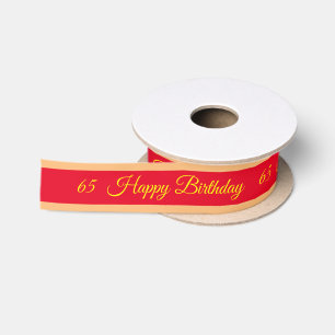 Alles Gute zum Geburtstag & 65 Feiern, Jubiläum Satinband