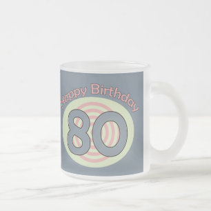 Alles Gute zum Geburtstag 80 Mattglastasse