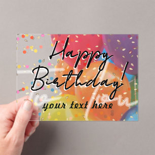 Alles Gute zum Geburtstag Acryl-Einladung Acryleinladungen