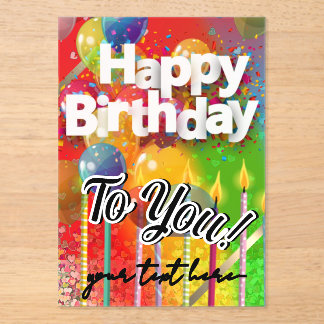 Alles Gute zum Geburtstag   Acryleinladungen