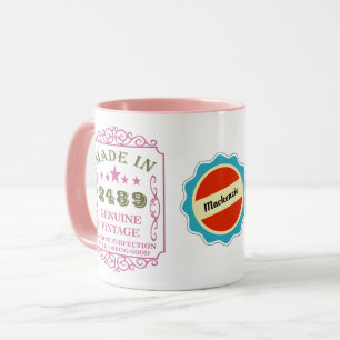 Alles Gute zum Geburtstag Add Year Name Datum Vint Tasse