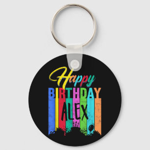 Alles Gute zum Geburtstag Alex Personalisierter Na Schlüsselanhänger