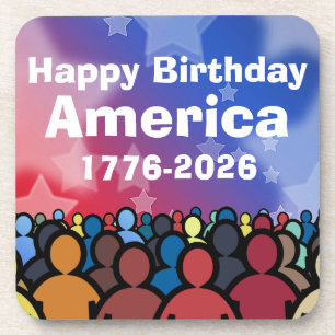 Alles Gute zum Geburtstag Amerika 1776 bis 2026 Getränkeuntersetzer