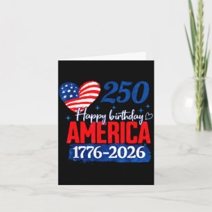 Alles Gute zum Geburtstag Amerika 250 Jahre patrio Karte
