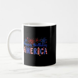 Alles Gute zum Geburtstag Amerika Feuerwerk USA-Fl Kaffeetasse