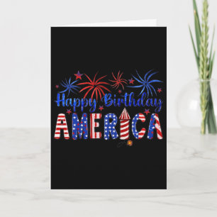 Alles Gute zum Geburtstag Amerika Feuerwerk USA-Fl Karte