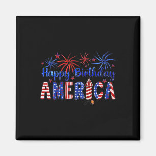 Alles Gute zum Geburtstag Amerika Feuerwerk USA-Fl Magnet