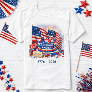 Alles Gute zum Geburtstag Amerika Patriotisches Un T-Shirt