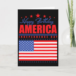 Alles Gute zum Geburtstag Amerika Unabhängigkeitst Karte