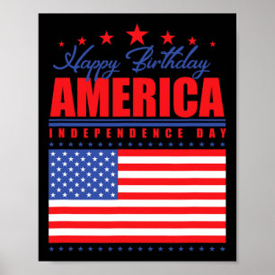 Alles Gute zum Geburtstag Amerika Unabhängigkeitst Poster