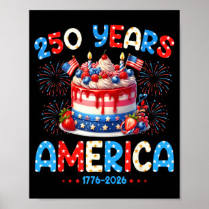 Alles Gute zum Geburtstag Amerika USA 250 Jahre Fr Poster