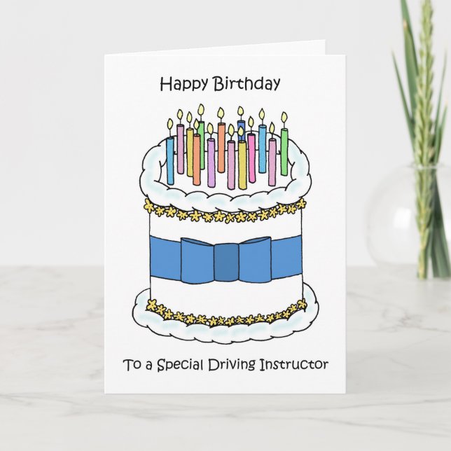 Alles Gute zum Geburtstag an den Fahrlehrer Karte (Vorderseite)