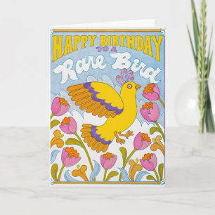 Alles Gute zum Geburtstag an eine seltene Vogel Le Karte