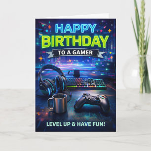Alles Gute zum Geburtstag an einen Gamer Karte