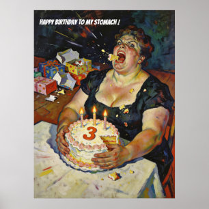 Alles Gute zum Geburtstag an meinen Magen – Ein Po Poster