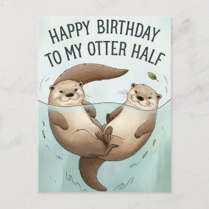 Alles Gute zum Geburtstag an meinen Otter-Halb Lus Postkarte