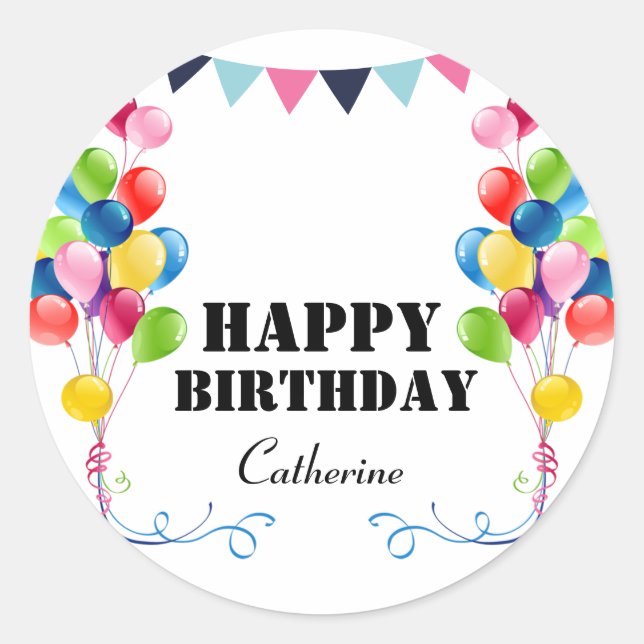 Alles Gute zum Geburtstag, anpassbare Stickers für (Vorderseite)