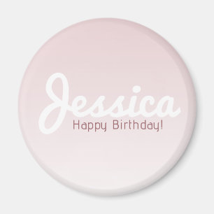 Alles Gute zum Geburtstag, anpassbarer Name Rose Magnet
