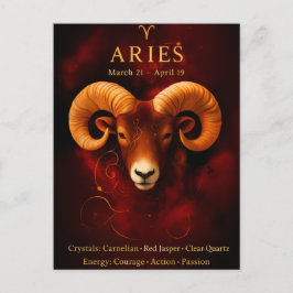 Alles Gute zum Geburtstag Aries | Geburtsstein Geb Postkarte