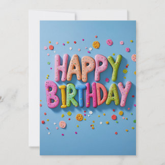 Alles Gute zum Geburtstag auf Blue Birthday Einladung