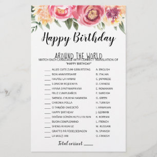 Alles Gute zum Geburtstag auf der ganzen Welt Gebu