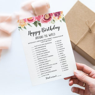 Alles Gute zum Geburtstag auf der ganzen Welt Gebu Einladung