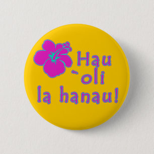 Alles Gute zum Geburtstag auf Hawaiianer Button