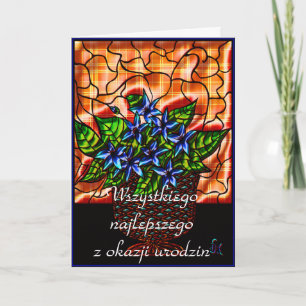 Alles Gute zum Geburtstag auf Polnisch Karte