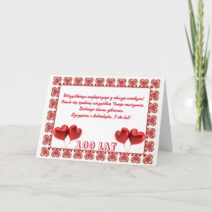 Alles Gute zum Geburtstag auf Polnisch Karte