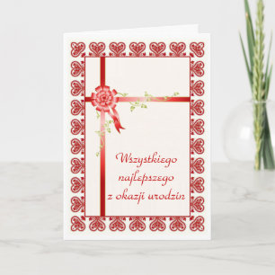 Alles Gute zum Geburtstag auf Polnisch Karte