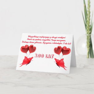 Alles Gute zum Geburtstag auf Polnisch Karte