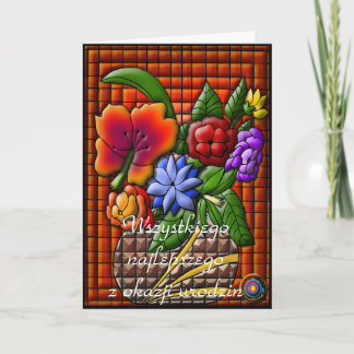 Alles Gute zum Geburtstag auf Polnisch Karte